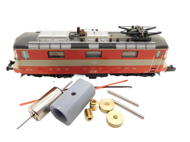 micromotor NH012C motor ombouwset voor Hobbytrain Re 4/4 II