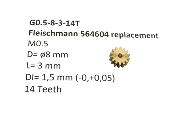 micromotor G0.5-8-3-14T tandwiel