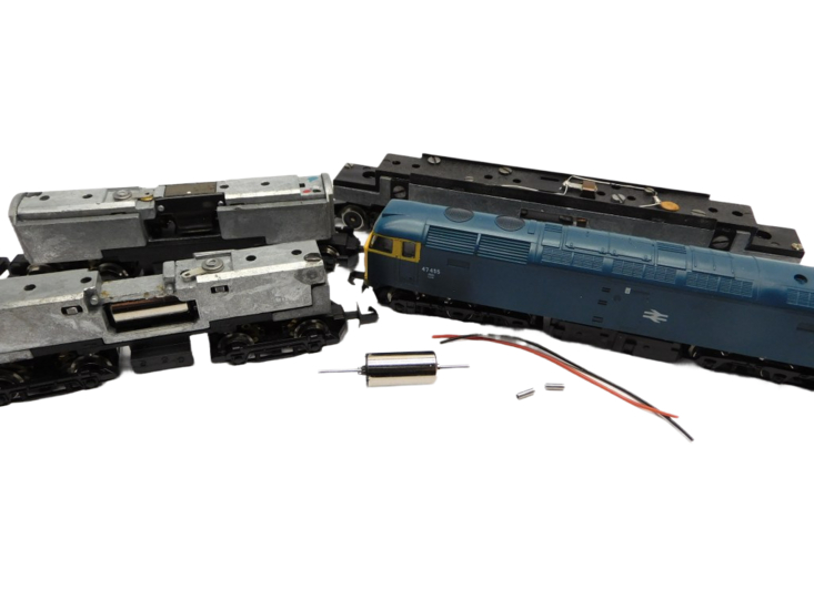 micromotor NG002 motor ombouwset voor Graham Farish Class 20, 25, 31, 33, 37, 40, 43, 47, 50, 52, 55, 56, 57, 91, AEC Railcar