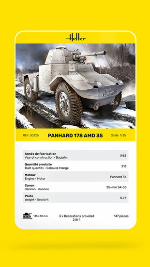 Heller 30325 Panhard 178 Bouwpakket Schaal 1:35