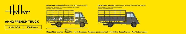 Heller 35324 STARTER KIT AHN2 French Truck Bouwpakket Schaal 1:35