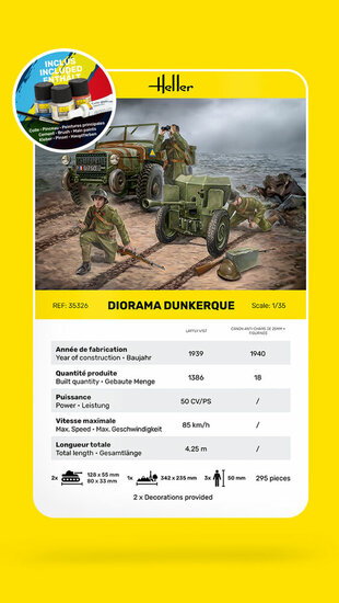 Heller 35326 STARTER KIT DIORAMA DUNKERQUE Bouwpakket Schaal 1:35