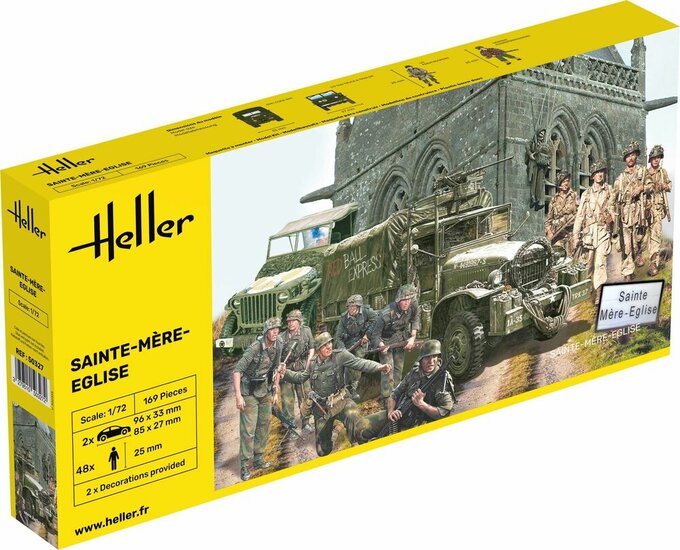 Heller 50327 Sainte-M&egrave;re-Eglise Bouwpakket Schaal 1:72