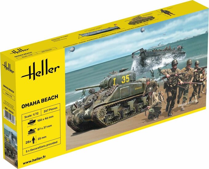 Heller 50332 Omaha Beach Bouwpakket Schaal 1:72