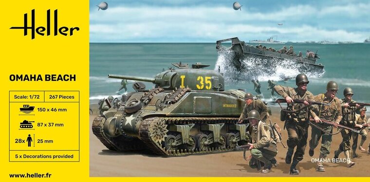 Heller 50332 Omaha Beach Bouwpakket Schaal 1:72