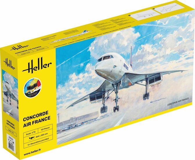 Heller 56469 STARTER KIT Concorde AF Bouwpakket Schaal 1:72