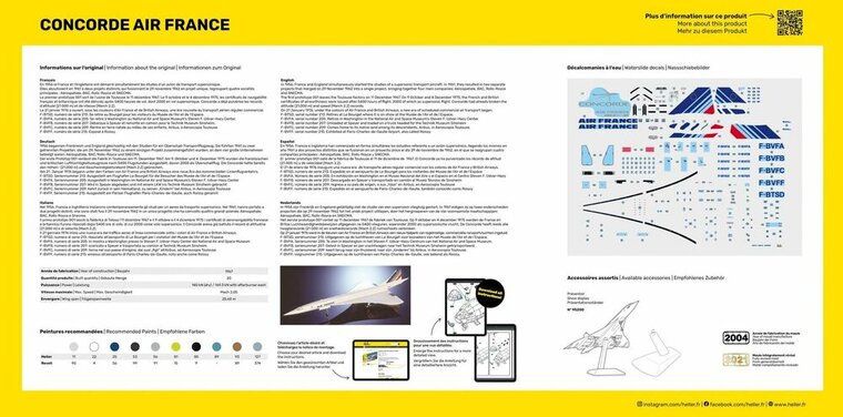 Heller 56469 STARTER KIT Concorde AF Bouwpakket Schaal 1:72
