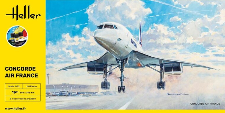 Heller 56469 STARTER KIT Concorde AF Bouwpakket Schaal 1:72