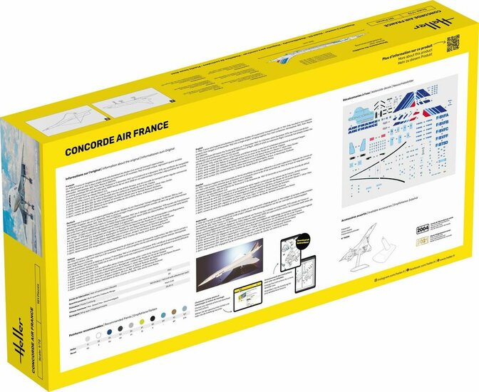 Heller 56469 STARTER KIT Concorde AF Bouwpakket Schaal 1:72