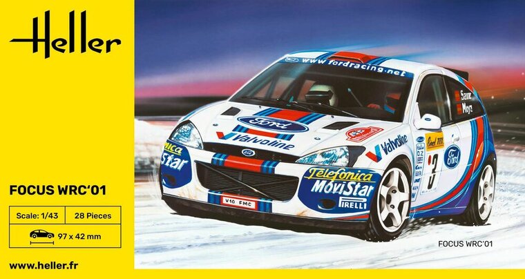 Heller 80196 Focus WRC&#039;01 Bouwpakket Schaal 1:43