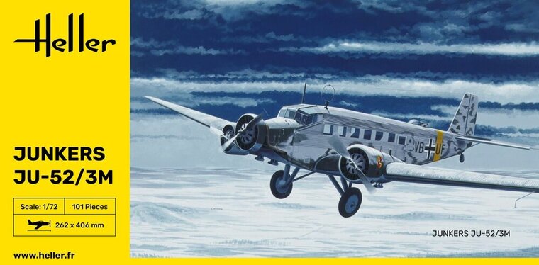 Heller 80380 Ju-52/3m Bouwpakket Schaal 1:72