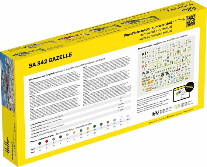 Heller 80486 SA 342 Gazelle Bouwpakket Schaal 1:48