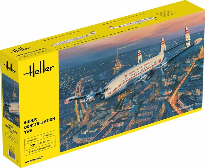 Heller 82391 Super Constellation TWA Bouwpakket Schaal 1:72