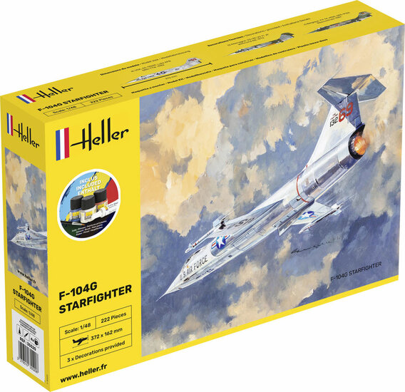 Heller 35520 STARTER KIT F-104G Starfighter Bouwpakket Schaal 1:48 vliegtuig