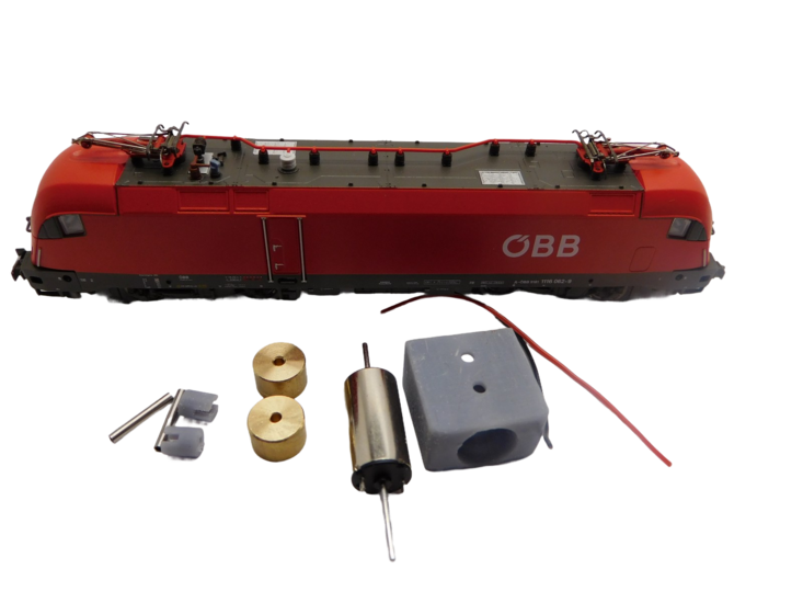 micromotor NF043C N motor ombouwset voor Fleischmann DB BR 182, &Ouml;BB 1016/1116/1216, u.a.