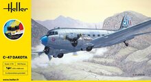 Heller 35372 STARTER KIT C-47 DAKOTA Bouwpakket Schaal 1:72 vliegtuig