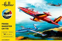 Heller 35510 STARTER KIT Fouga Magister CM 170 Bouwpakket Schaal 1:48 vliegtuig