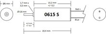 Micromotor 0615S motor 6x15 - single shaft