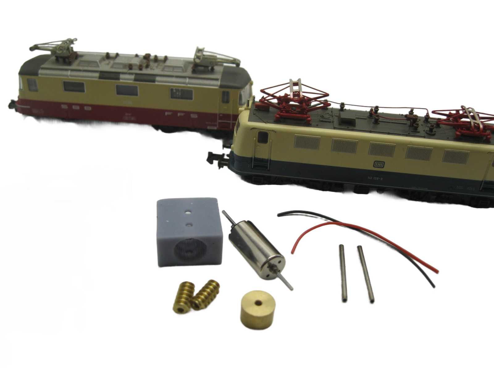 micromotor NF018C N ombouwset voor Fleischmann BR 141, E 41, RE 4/4, RE 420, SJ Rc 2, u.a.