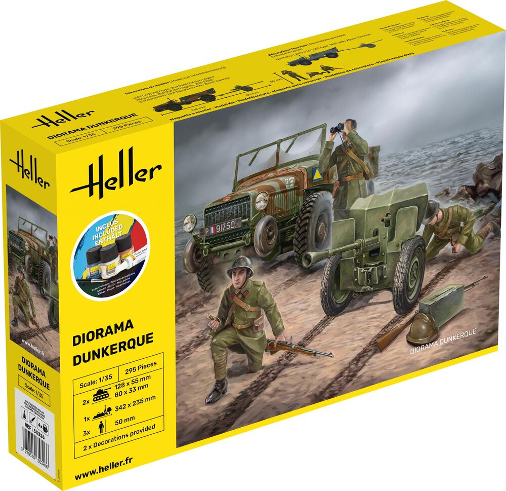 Heller 35326 STARTER KIT DIORAMA DUNKERQUE Bouwpakket Schaal 1:35