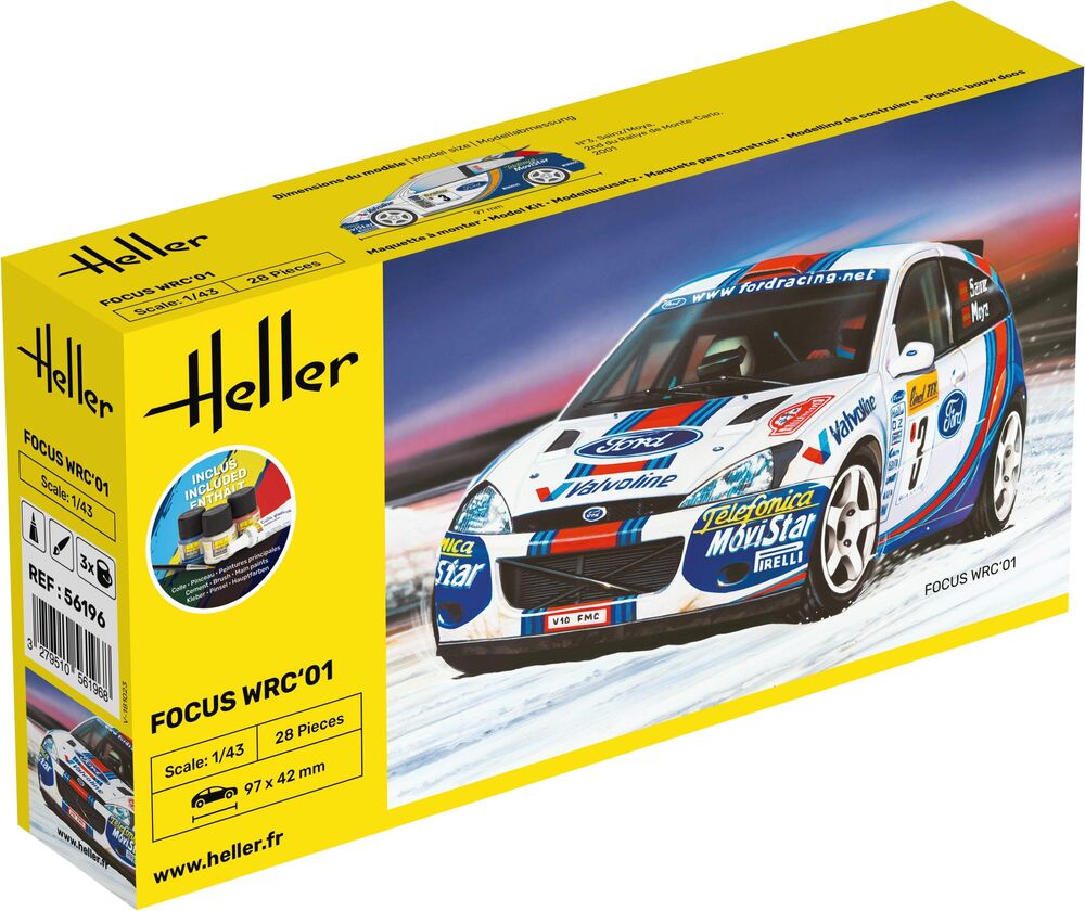 Heller 56196 STARTER KIT Focus WRC'01 Bouwpakket Schaal 1:43