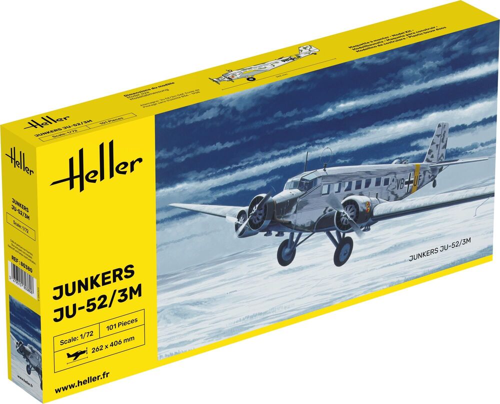 Heller 80380 Ju-52/3m Bouwpakket Schaal 1:72