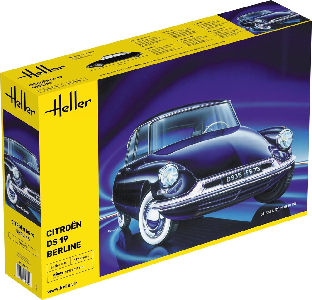 Heller 80795 Citroen DS 19 Bouwpakket Schaal 1:16