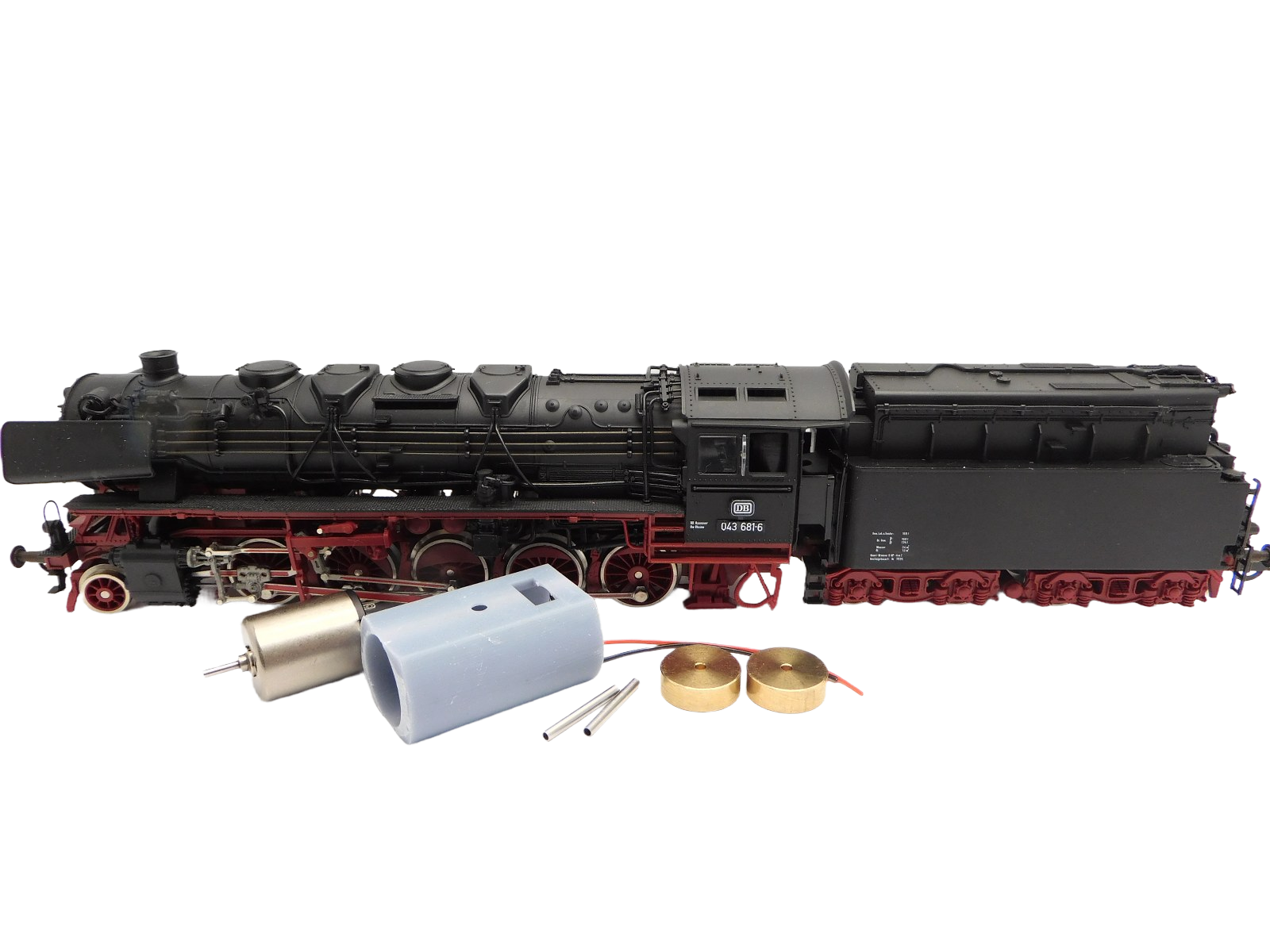 micromotor HR033F motor ombouwset voor Roco BR 43, BR 44, SNCF 150X  Modelle mit Silberen Rädern