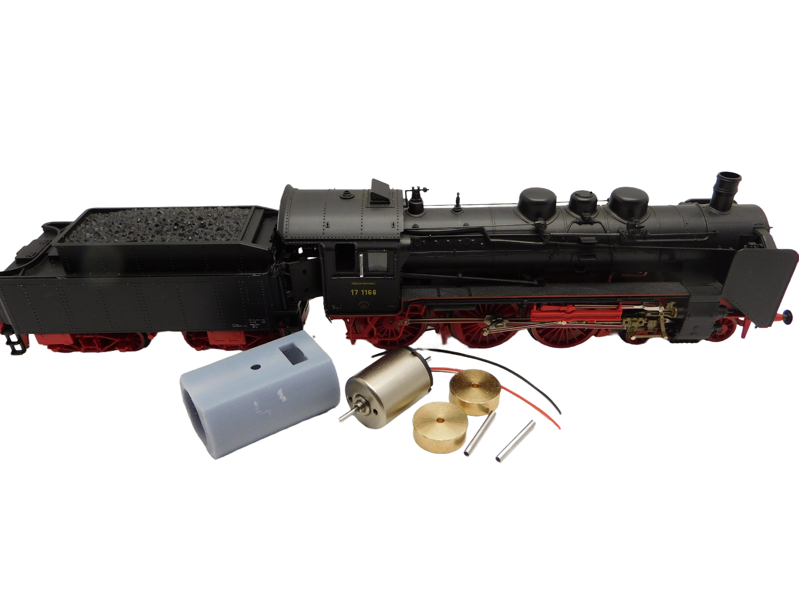 micromotor HR023F motor ombouwset voor Roco BR 17, BR 17.10, KPEV S10.1, ÖBB Rh 617, DB BR 023