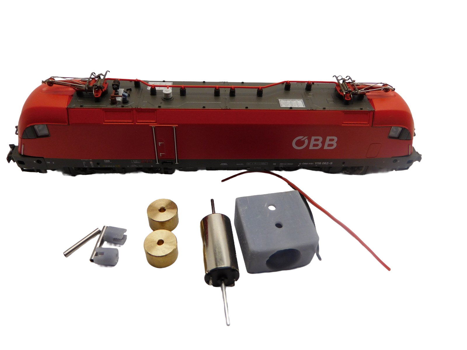 micromotor NF043C N motor ombouwset voor Fleischmann DB BR 182, ÖBB 1016/1116/1216, u.a.