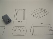 micromotor S005 motorbehuizing voor minitrix 8mm motor