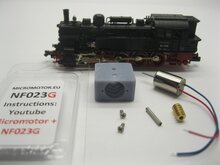 micromotor nf023G N ombouwkit voor Fleischmann BR 94 (DB DR DRG), ÖBB 694, KPEV T16.1, FS 897