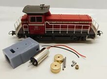 micromotor HR027F motor ombouwset voor Roco DB BR 384, DB E71, ÖBB Rh 1670, SNCF Y 8000 / Y 8400, Renfe D 309