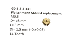 micromotor G0.5-8-3-14T tandwiel