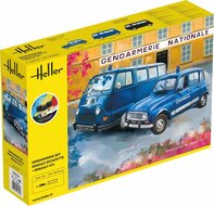 1:24 Heller 52325 Gendarmerie Renault Estafette - Renault 4TL - Starter Kit Plastic kit